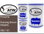 Preview: Porsche, Nutmeg Brown Metallic, 492 / S1: 500ml Lackdose + 500ml Klarlack + 250ml Härter - Set, von ATW Autoteile West.